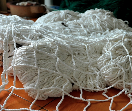 Lưới An Toàn Dù Trắng ô 10cmx10cm đường kính sợi 4mm